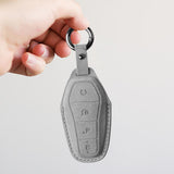 Maxbell Car Key Fob Cover Wear Resistant Key Case for Byd Seal Yuan Plus Atto 3 Gray