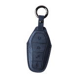 Maxbell Car Key Fob Cover Wear Resistant Key Case for Byd Seal Yuan Plus Atto 3 Navy Blue