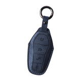 Maxbell Car Key Fob Cover Wear Resistant Key Case for Byd Seal Yuan Plus Atto 3 Navy Blue