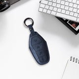 Maxbell Car Key Fob Cover Wear Resistant Key Case for Byd Seal Yuan Plus Atto 3 Navy Blue
