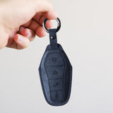 Maxbell Car Key Fob Cover Wear Resistant Key Case for Byd Seal Yuan Plus Atto 3 Navy Blue