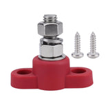 Maxbell M10 Terminal Block Stud Power Distribution Block for Auto Truck RV Boat Red