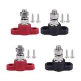 Maxbell M10 Terminal Block Stud Power Distribution Block for Auto Truck RV Boat Red