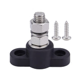 Maxbell M10 Terminal Block Stud Power Distribution Block for Auto Truck RV Boat Black