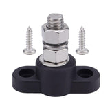 Maxbell M10 Terminal Block Stud Power Distribution Block for Auto Truck RV Boat Black