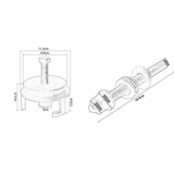 Maxbell 2Pcs Harmonic Balancer Puller Automotive Harmonic Balancer Installation Tool gold