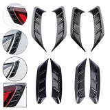 Maxbell 2x Car Headlight Eyebrow Universal Headlamps Eyebrow Trim Cover for Auto A Black