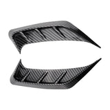 Maxbell 2x Car Headlight Eyebrow Universal Headlamps Eyebrow Trim Cover for Auto B Carbon Fiber Black