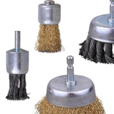 Maxbell Wire Wheel Brush Pen Brush for Cleaning Rust Drill Attachment Strippings