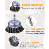 Maxbell Wire Wheel Brush Pen Brush for Cleaning Rust Drill Attachment Strippings