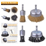 Maxbell Wire Wheel Brush Pen Brush for Cleaning Rust Drill Attachment Strippings