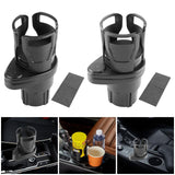 Maxbell Dual Cup Holder Expander Expandable Universal Mount Adjustable Fit Most Cars Carbon fiber