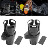 Maxbell Dual Cup Holder Expander Expandable Universal Mount Adjustable Fit Most Cars Carbon fiber