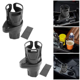 Maxbell Dual Cup Holder Expander Expandable Universal Mount Adjustable Fit Most Cars Carbon fiber