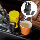 Maxbell Dual Cup Holder Expander Expandable Universal Mount Adjustable Fit Most Cars Carbon fiber
