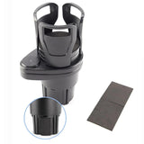 Maxbell Dual Cup Holder Expander Expandable Universal Mount Adjustable Fit Most Cars Black