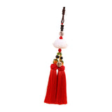 Maxbell Car Rearview Mirror Charm Pendant Feng Shui Decor Rear View Mirror Pendant Red