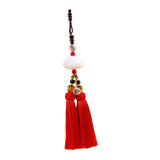 Maxbell Car Rearview Mirror Charm Pendant Feng Shui Decor Rear View Mirror Pendant Red