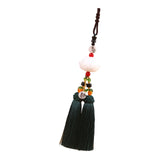 Maxbell Car Rearview Mirror Charm Pendant Feng Shui Decor Rear View Mirror Pendant Dark green