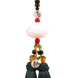 Maxbell Car Rearview Mirror Charm Pendant Feng Shui Decor Rear View Mirror Pendant Dark green