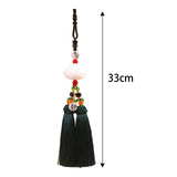Maxbell Car Rearview Mirror Charm Pendant Feng Shui Decor Rear View Mirror Pendant Dark green
