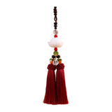 Maxbell Car Rearview Mirror Charm Pendant Feng Shui Decor Rear View Mirror Pendant Dark red