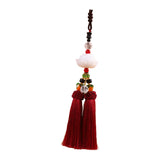 Maxbell Car Rearview Mirror Charm Pendant Feng Shui Decor Rear View Mirror Pendant Dark red