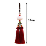 Maxbell Car Rearview Mirror Charm Pendant Feng Shui Decor Rear View Mirror Pendant Dark red