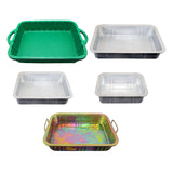 Maxbell Engine Oil Drain Pan Rectangle Oil Drip Pan for Truck Motorbike Vehicle Green