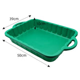 Maxbell Engine Oil Drain Pan Rectangle Oil Drip Pan for Truck Motorbike Vehicle Green