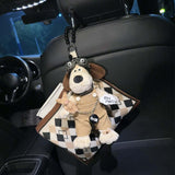 Maxbell Car Tissue Box Car Headrest Mount Multifunctional Cartoon Dog Tissue Holder