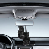 Maxbell Car Rearview Mirror Pendant Gift Hanging Cord Accessories Ornament Keychains Black