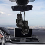 Maxbell Car Rearview Mirror Pendant Gift Hanging Cord Accessories Ornament Keychains Black