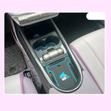 Maxbell 16 Pieces Car Gate Slot Pad Door Groove Mat for Byd Armrest Storage Box Blue