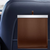 Maxbell Car Trash Can Hanging Vehicle Rubbish Container for Office Camping Auto Brown