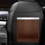 Maxbell Car Trash Can Hanging Vehicle Rubbish Container for Office Camping Auto Brown