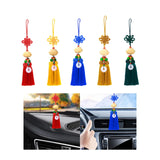 Maxbell Car Pendant Lotus Shape Lucky Car Dangling Ornament Rear View Mirror Pendant Red