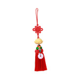 Maxbell Car Pendant Lotus Shape Lucky Car Dangling Ornament Rear View Mirror Pendant Red