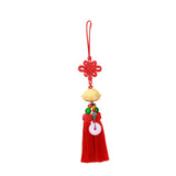 Maxbell Car Pendant Lotus Shape Lucky Car Dangling Ornament Rear View Mirror Pendant Red