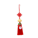Maxbell Car Pendant Lotus Shape Lucky Car Dangling Ornament Rear View Mirror Pendant Red