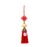Maxbell Car Pendant Lotus Shape Lucky Car Dangling Ornament Rear View Mirror Pendant Red