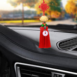 Maxbell Car Pendant Lotus Shape Lucky Car Dangling Ornament Rear View Mirror Pendant Red