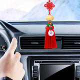 Maxbell Car Pendant Lotus Shape Lucky Car Dangling Ornament Rear View Mirror Pendant Red