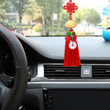 Maxbell Car Pendant Lotus Shape Lucky Car Dangling Ornament Rear View Mirror Pendant Red