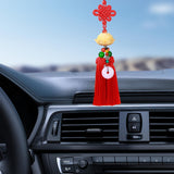 Maxbell Car Pendant Lotus Shape Lucky Car Dangling Ornament Rear View Mirror Pendant Red