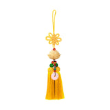 Maxbell Car Pendant Lotus Shape Lucky Car Dangling Ornament Rear View Mirror Pendant Yellow