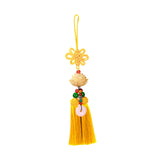 Maxbell Car Pendant Lotus Shape Lucky Car Dangling Ornament Rear View Mirror Pendant Yellow