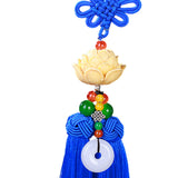 Maxbell Car Pendant Lotus Shape Lucky Car Dangling Ornament Rear View Mirror Pendant Blue