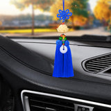 Maxbell Car Pendant Lotus Shape Lucky Car Dangling Ornament Rear View Mirror Pendant Blue