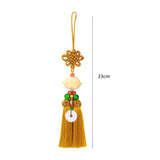 Maxbell Car Pendant Lotus Shape Lucky Car Dangling Ornament Rear View Mirror Pendant Earthy yellow